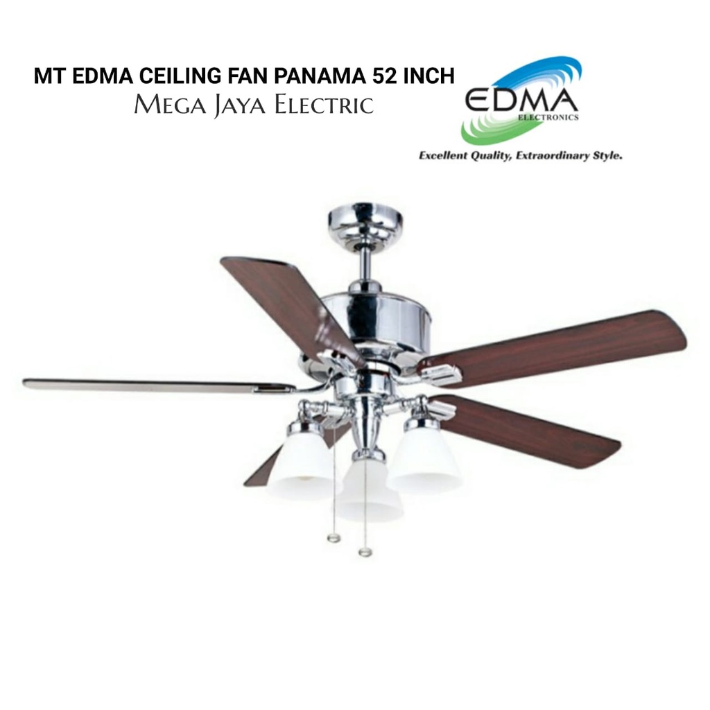 MT EDMA CEILING FAN PANAMA 52 INCH / KIPAS LAMPU AC MOTOR