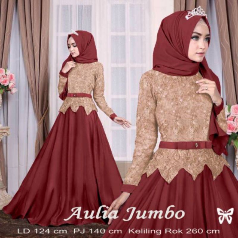 Aulia Maxi Jersey Premium / Dress Wanita Premium