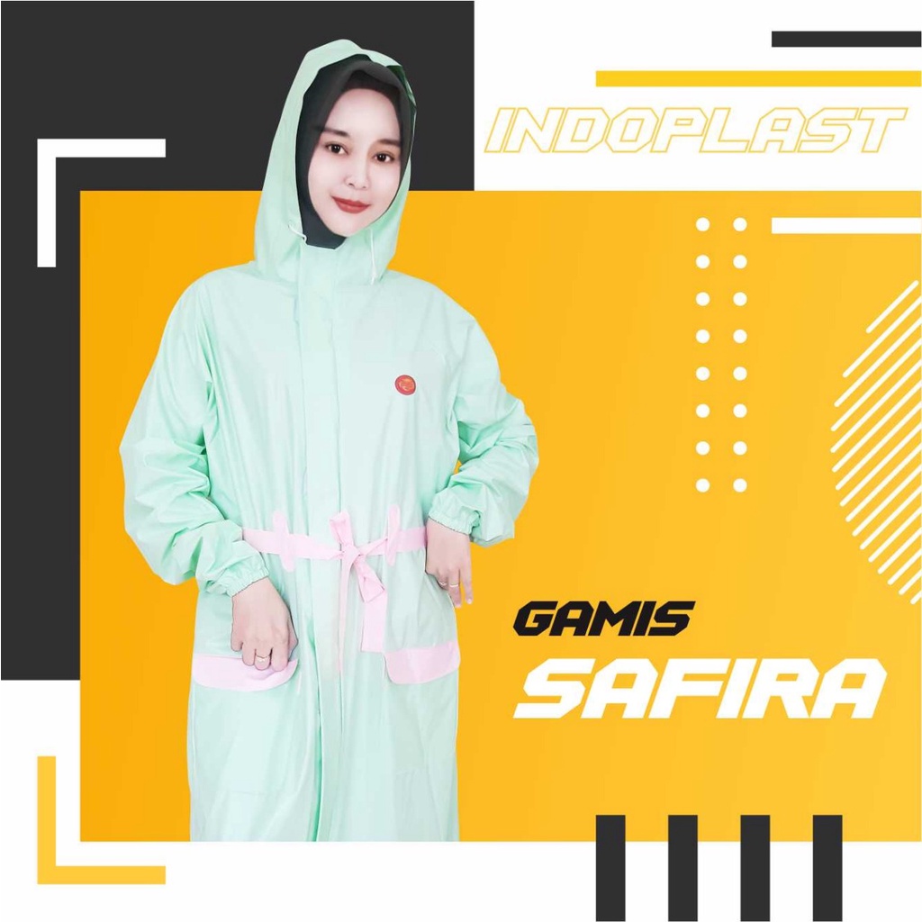 JOPE UMBRELLA - Jas Hujan Wanita Gamis Safira Waterproof Raincoat By Indoplast