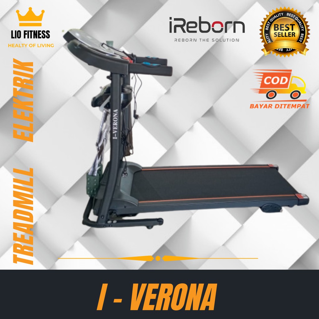 Alat fitness lari treadmill elektrik murah iVERONA iReborn I COD JOGJA