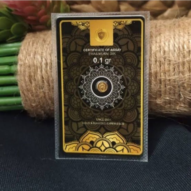 MINIGOLD MINI GOLD 0,1 gram Emas Murni Logam Mulia Koin Coin Sertifikat Nota Resmi Bisa Tukar ANTAM