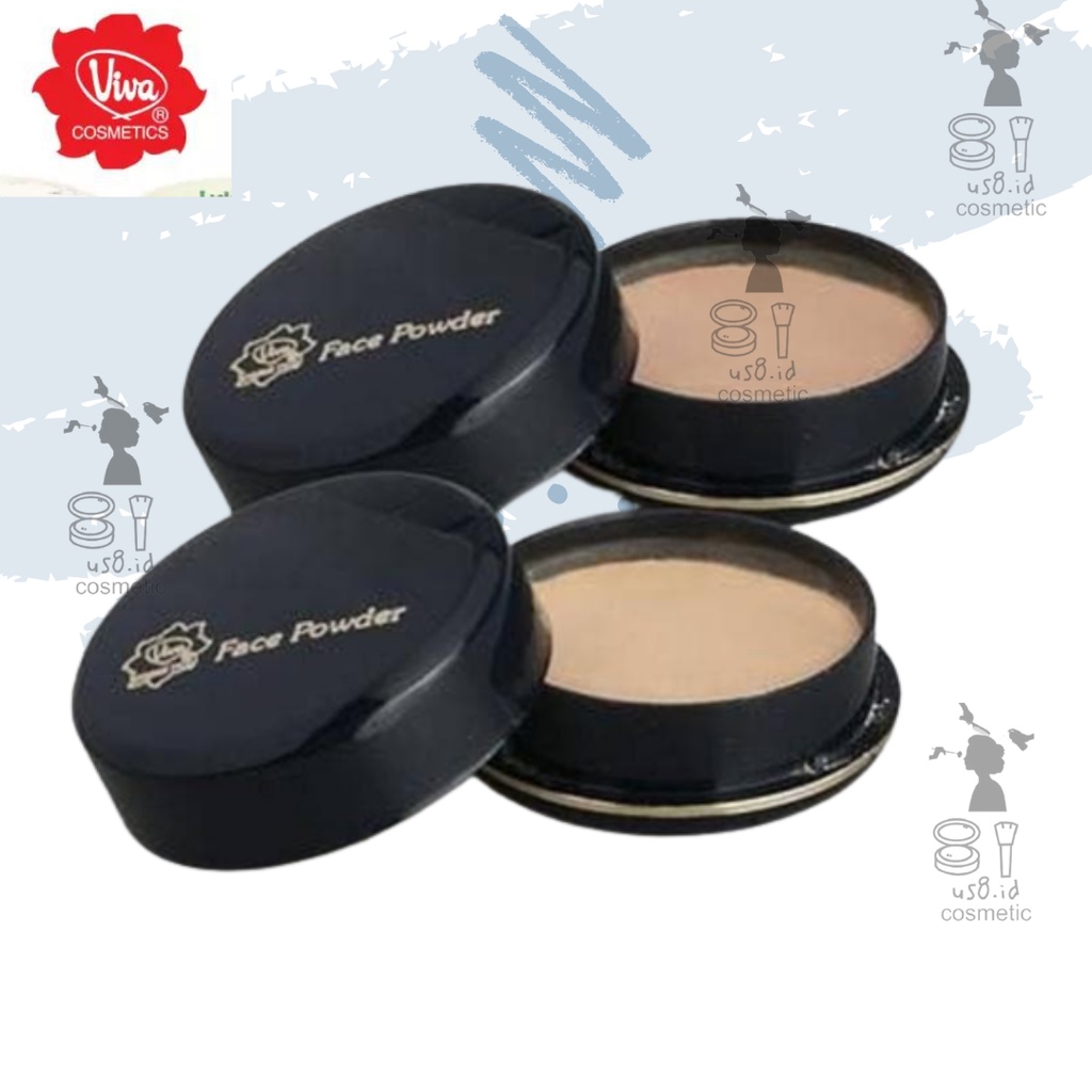 VIVA Face Powder Bedak Doos Biru Tabur