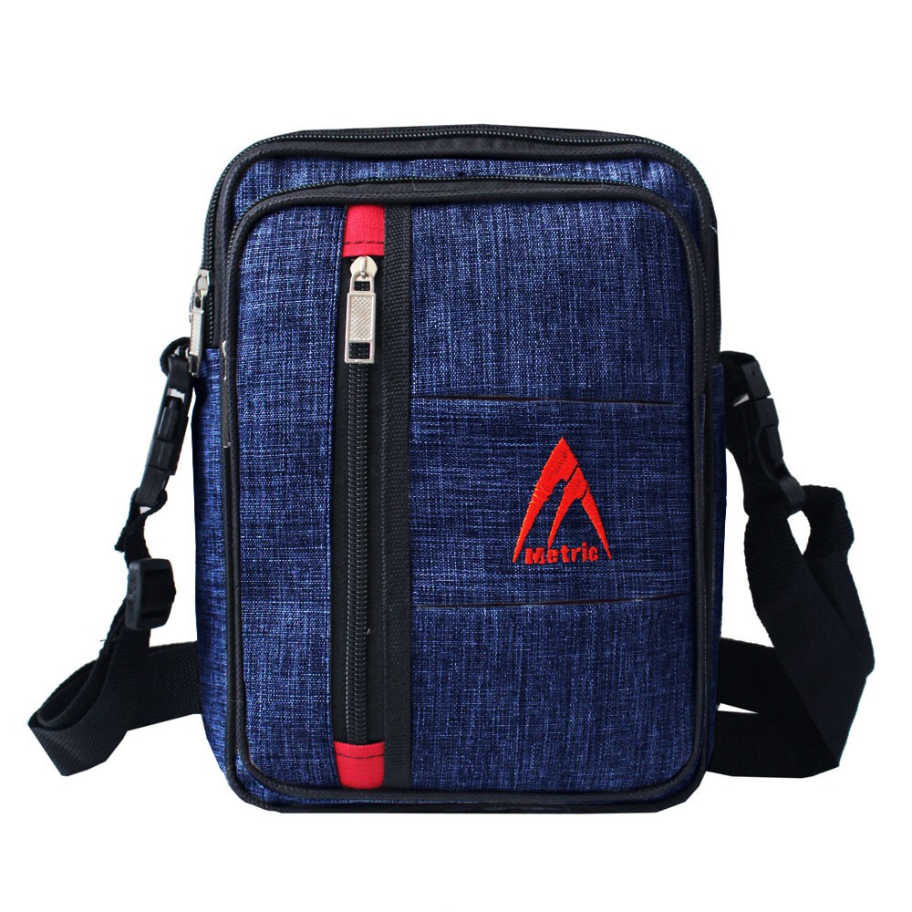 SHOPEE 6.6 SUPER SALE!! Tas Selempang Metric Sport Pria Crossbody Bag Smartphone Slingbag Outdoor - Dark Blue