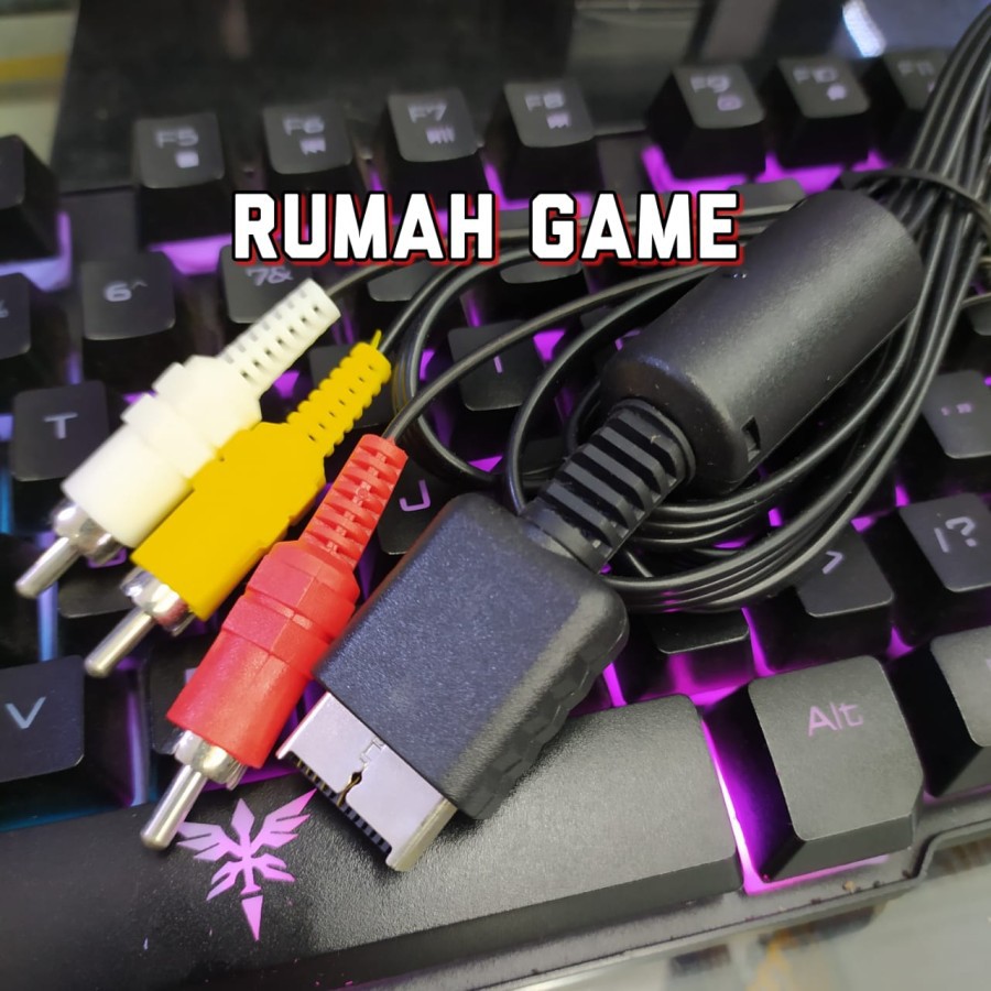 Kabel AV RCA Ke TV PS1 PS 1 PS One PS2 PS 2 PS3 PS 3