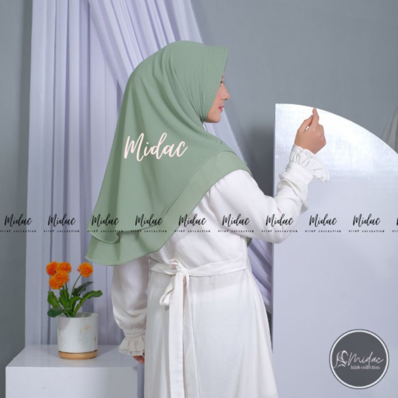 Khimar Ceruty 2 Layer Payet Press - Hijab Ceruty Instan