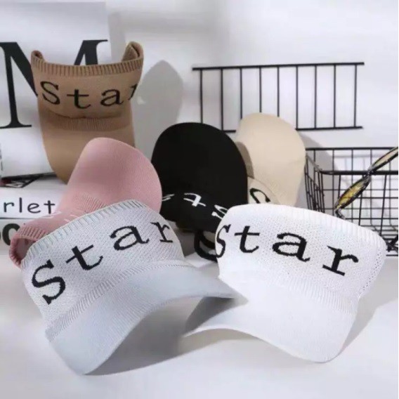 Topi Pantai Korea ZE STAR / Topi Senam Golf Sport Sepeda Aerobik Summer Tennis Rajut Pelindung UV