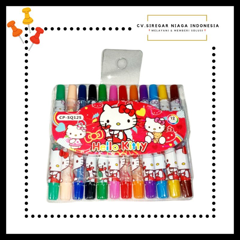 

Krayon / Crayon Putar / Rolling Crayon / Twist Crayon Oil Pastel 1 Set Isi 12 Warna Karakter Lucu Ukuran Pendek ORI Murah Berkualitas