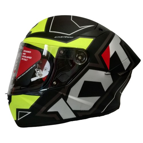 HELM KYT TT COURSE ELECTRON BLACK DOFF YELLOW KYT TTC FREE BALACLAVA