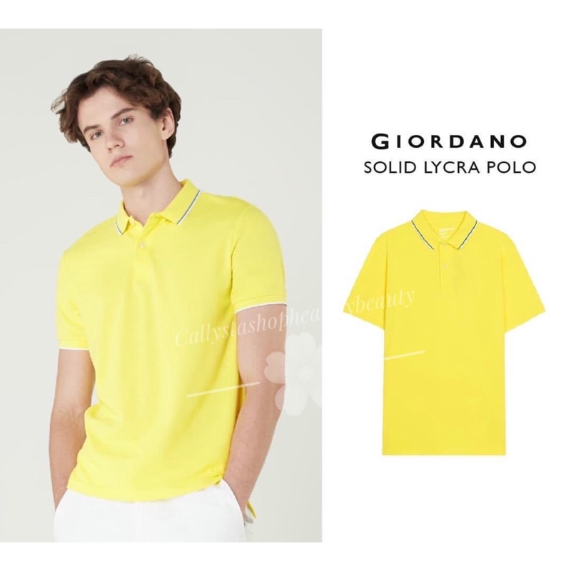 Giordano Polo Shirt Man Lycra Signature illuminating Kaos Polo Pria Size S,M,L,XL,XXL
