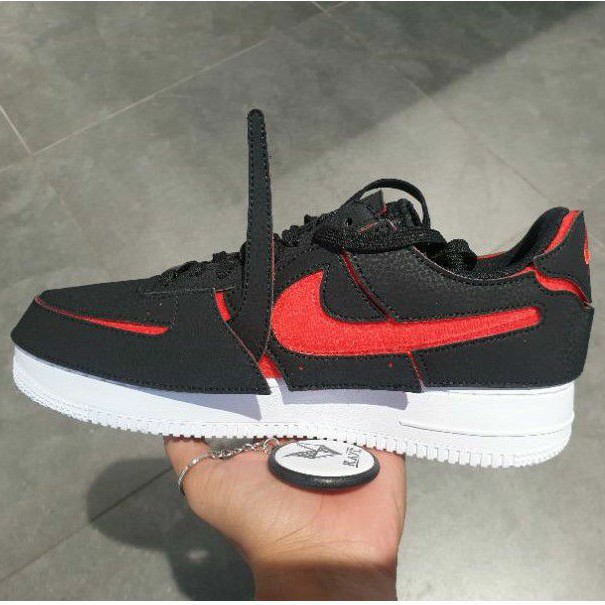 nike air force 1 black chile red