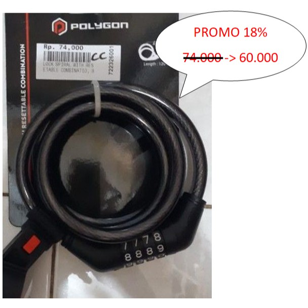 Kunci Sepeda Polygon Spiral