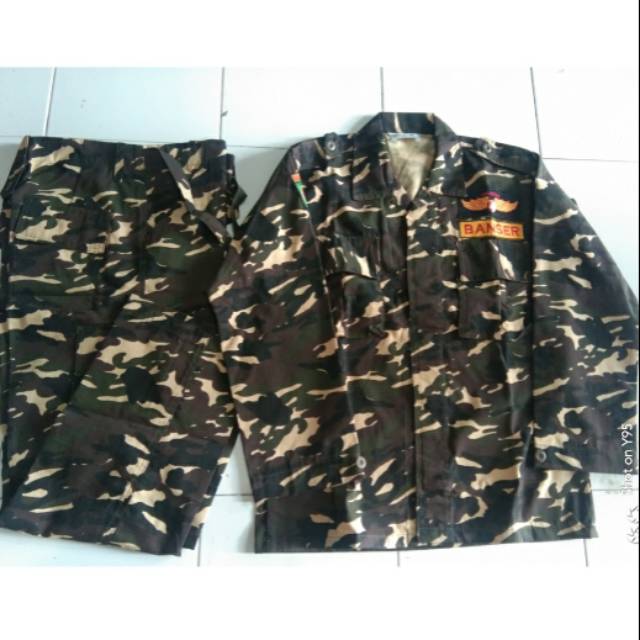 Promo baju pdl loreng Banser bahan tebal