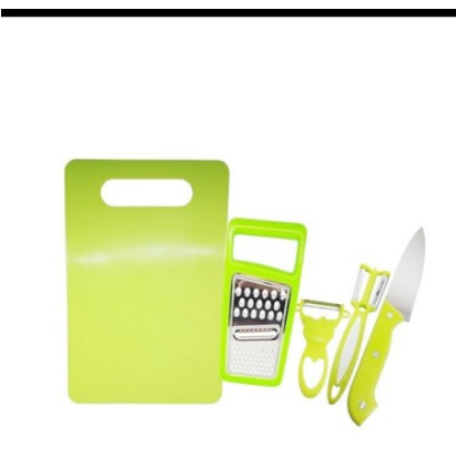 Pisau Set 5 In 1 - Talenan Gunting Parutan Peeler - Knife Kitchen Set