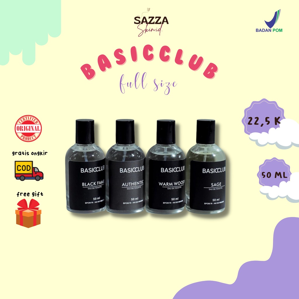 [READY ALL VARIAN‼️] BASICCLUB X GEAMOORE PERFUME 50 ML 8ML BPOM | PARFUM BASIC CLUB EAU DE TOILETTE