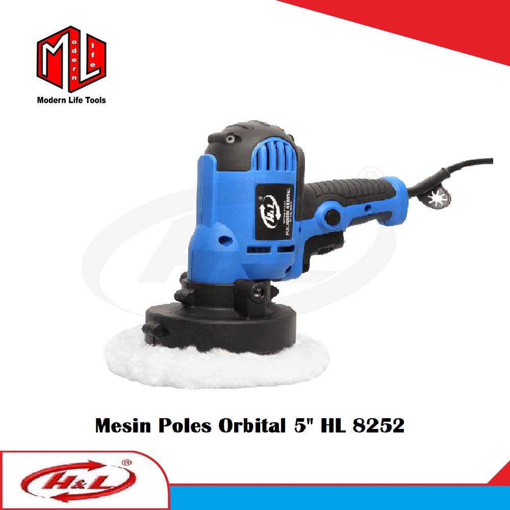 Mesin Poles Mobil Motor 5 Inch H&amp;L Polisher Orbital HL 8252 Variable Speed