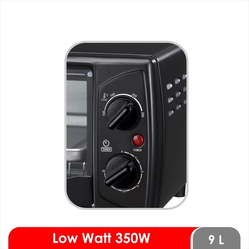 COSMOS OVEN 9 LITER 350WATT CO-9909B / CO 9909B / CO 9909 B [HITAM]