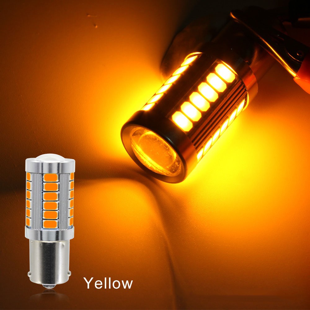 1 pcs 1156 PY21W BAU15S 33 SMD 5630 5730 LED Mobil Cadangan Cadangan Cahaya Motor Brake Bulb Daytim