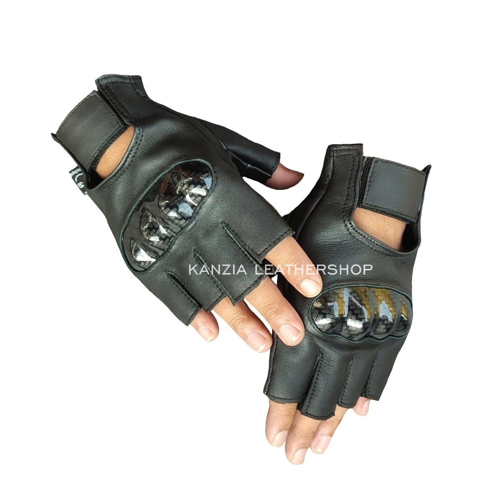 Sarung Tangan Motor Kulit Batok Protektor Leather Gloves