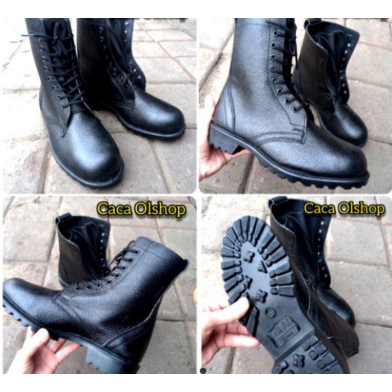 sepatu pdl jatah tni AD kuwalitas original kulit Jeruk