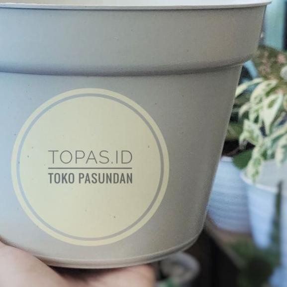 ✿ 1 LUSIN POT PLASTIK PUTIH No. 20 (Diameter 18cm) ❂