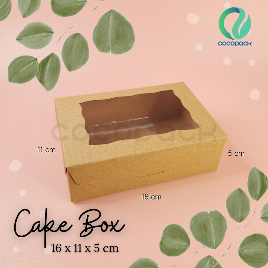 

Paper Kraft Box Cake Brownies Gift Souvenir Hampers Packaging (10 PCS)