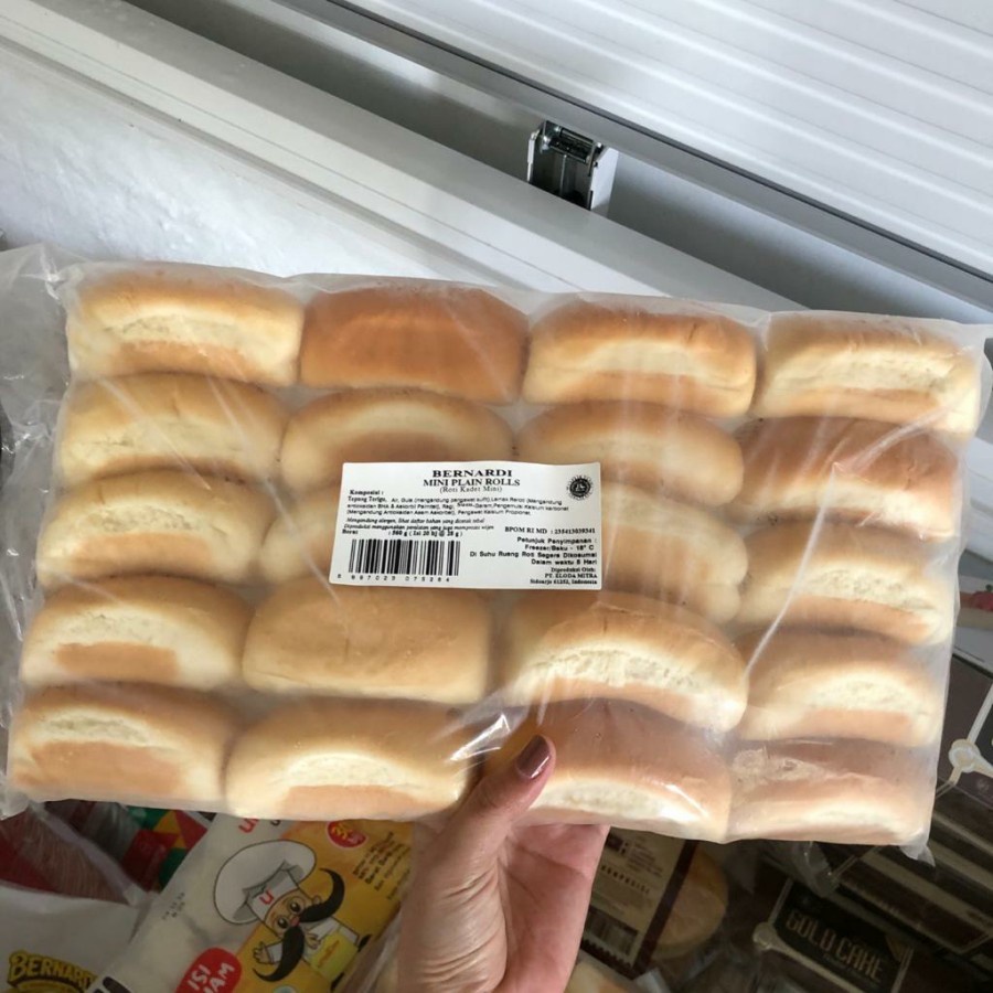 Bernardi Roti Hotdog Mini Isi 20pcs / Plain Rolls / Hot Dog