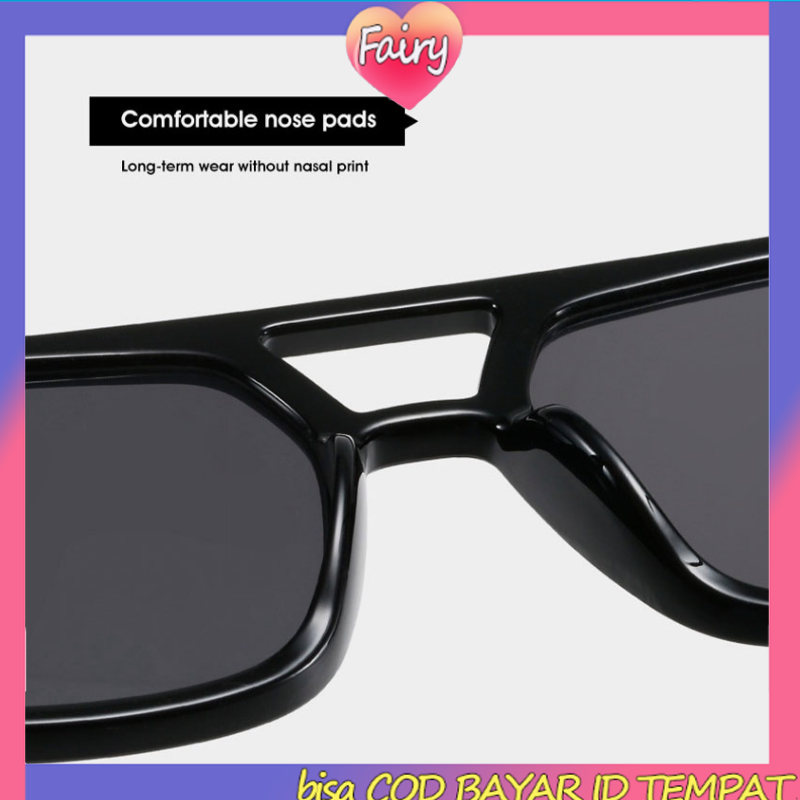 COD✨ Kacamata Hitam Korea Wanita Kacamata Leopard Aviator Retro Klasik Frame Besar Anti Radiasi Lensa UV Untuk F