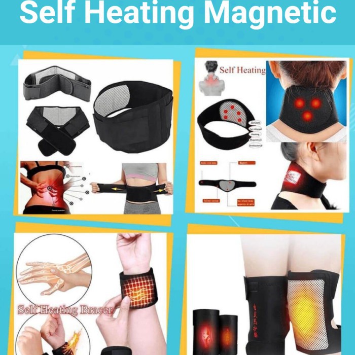 PAKET Self Heating Magnetik 4 in 1 terapi utut leher pinggang lengan