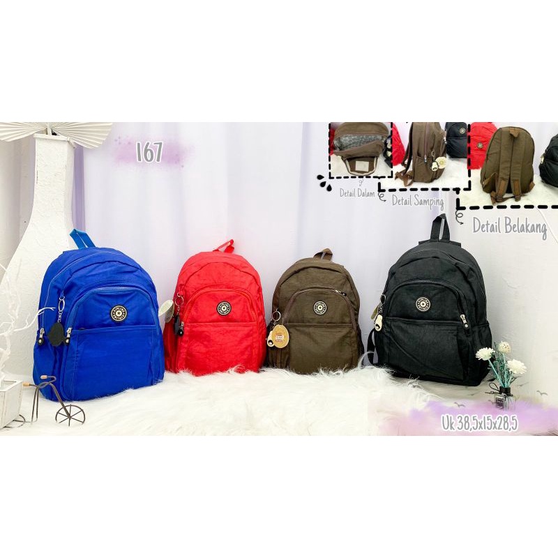 TAS RANSEL KIPLING / RANSEL UNISEX / TAS RANSEL MINGGAT / RANSEL TRAVEL 167