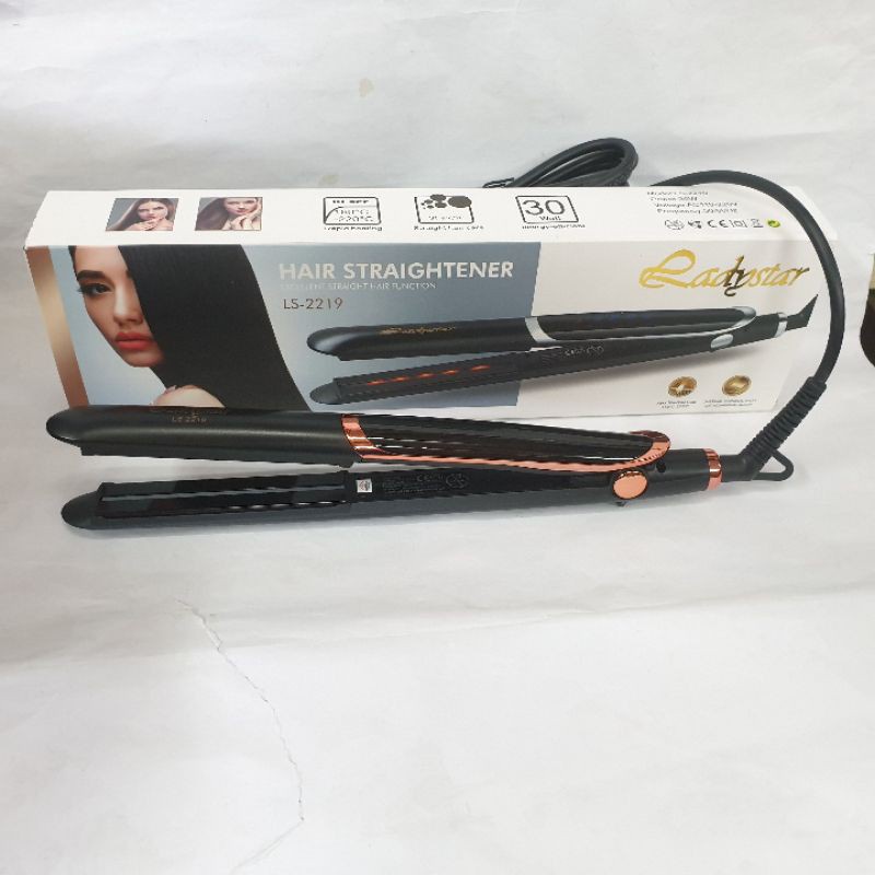 Catokan Rambut Ladystar 2in1 Lurus Curly Keriting Murah infrared Salon Hair Straightener Ori Ls 2219