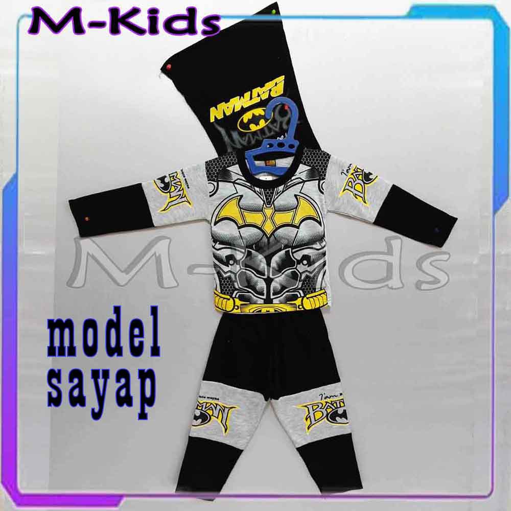 MKids88 - Baju Setelan KOSTUM SUPERHERO Karakter Ironman Optimus Prime Hulk Kapten Amerika Ultraman