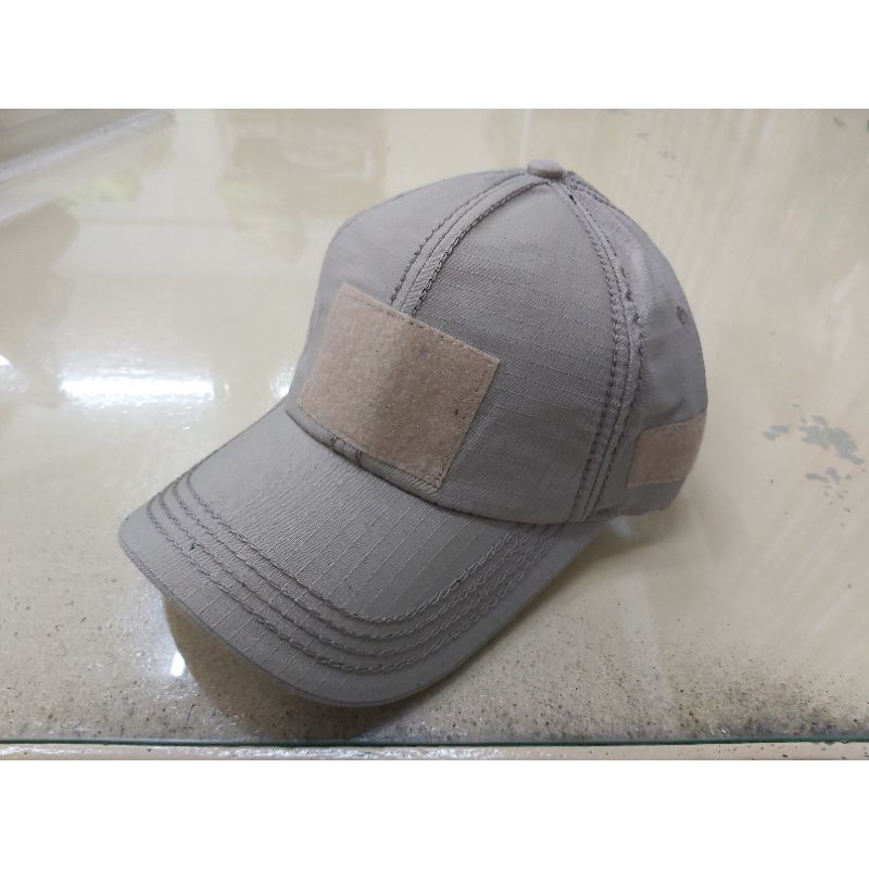 Topi Tactical Velcro Perekat Krem