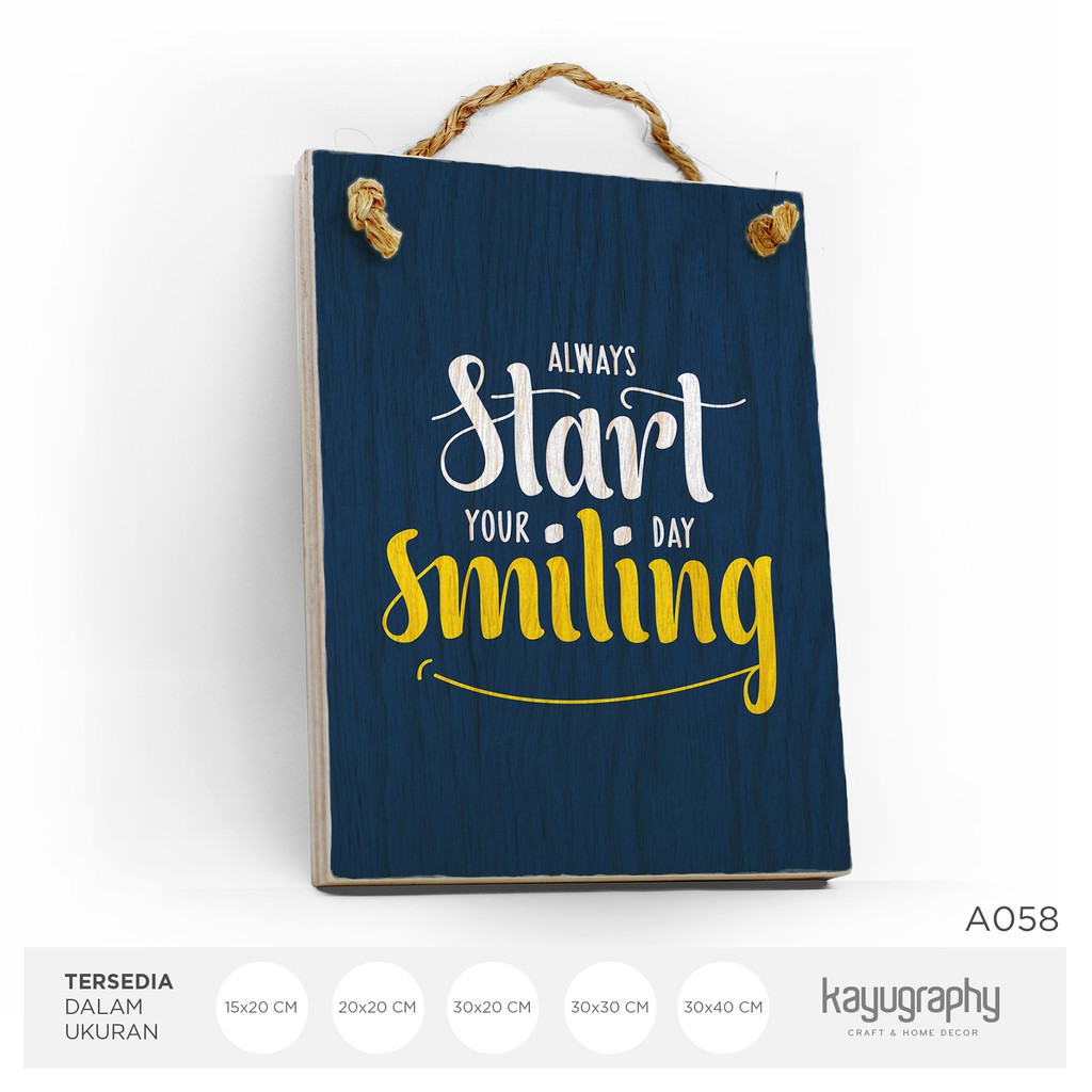 Hiasan Dinding Quote Wooden Vintage Poster Wall Decor Kata