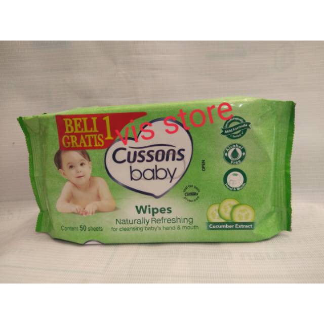 tissue basah bayi Cussons Baby Wipes Natural Refreshing