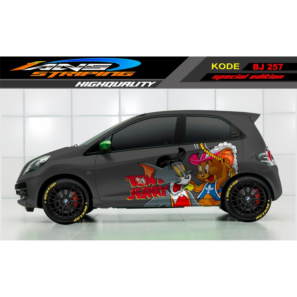 DECAL STICKER HONDA BRIO, JAZZ, SIGRA, AGYA, AVANZA, KARIMUN, YARIS / STICKER MOBIL