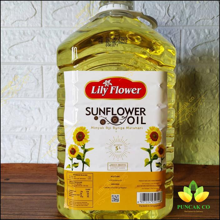 

SUNFLOWER OIL LILY FLOWER 5 LT / MINYAK BUNGA MATAHARI BEST SELLER