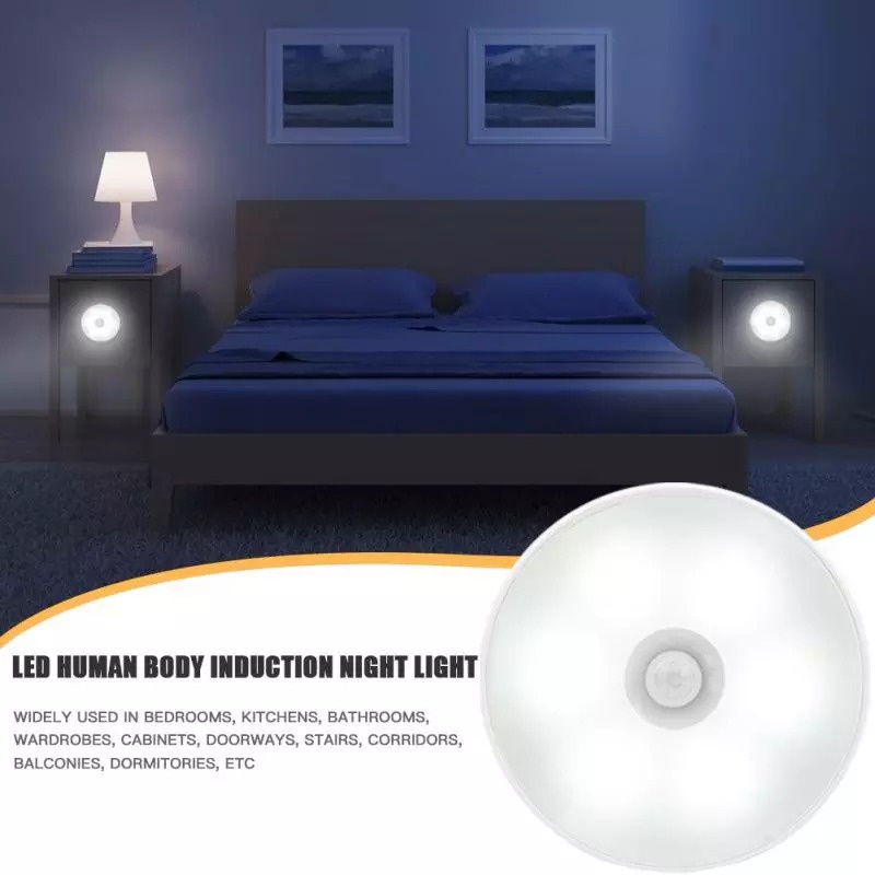 LAMPU TIDUR SENSOR GERAK LED LAMPU LEMARI TANGGA EMERGENCY HM011 - XOBOX