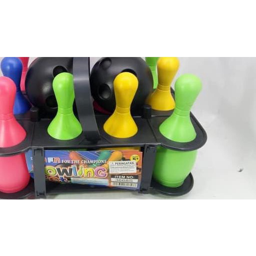 ☺ Mainan bowling besar lempar bola pin warna warni jala olahraga anak ☏