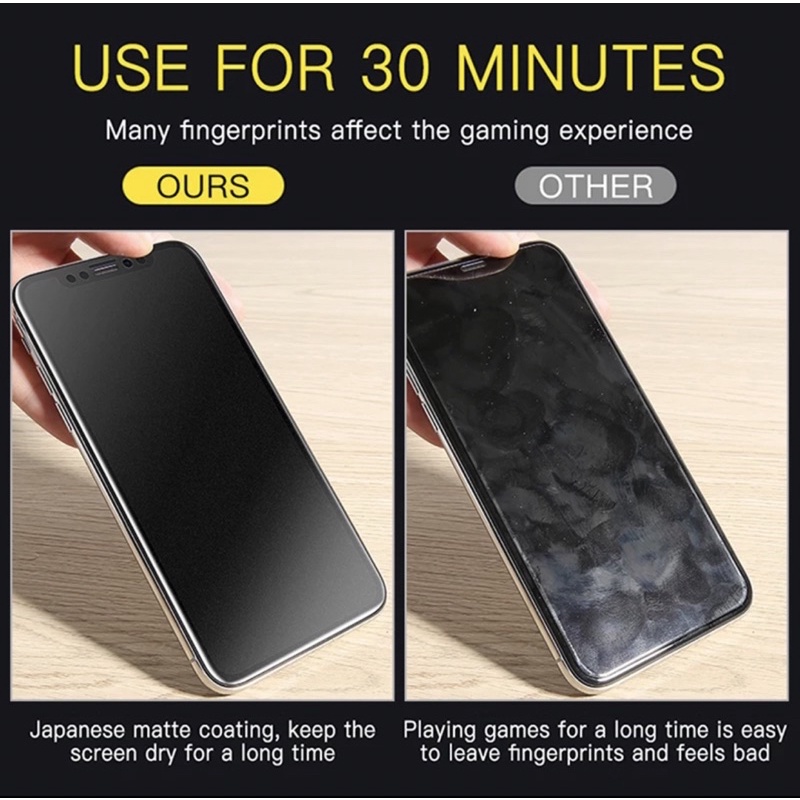 GROSIR - SCREEN PROTECTOR TEMPERED GLASS AG MATTE FULL COVER ANTI MINYAK