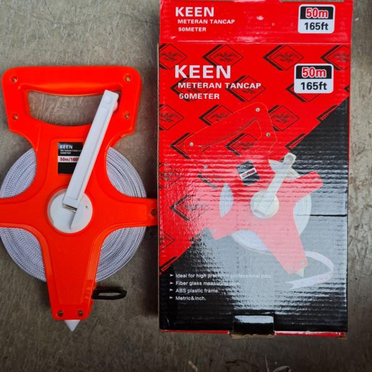 ✹ METERAN FIBER 50 METER / METERAN TANCAP TANAH 50 M 50 METER ROLL GULUNGAN FIBER ֍