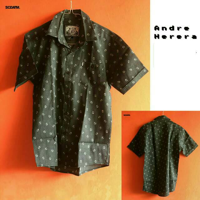 KEMEJA SUICIDE ANTHEM SHIRT ANCHOR BLACL : SCDATM BRAND