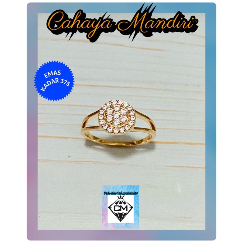 Cincin Emas Kadar 375 (8K) Berat +/- 2,03 gram