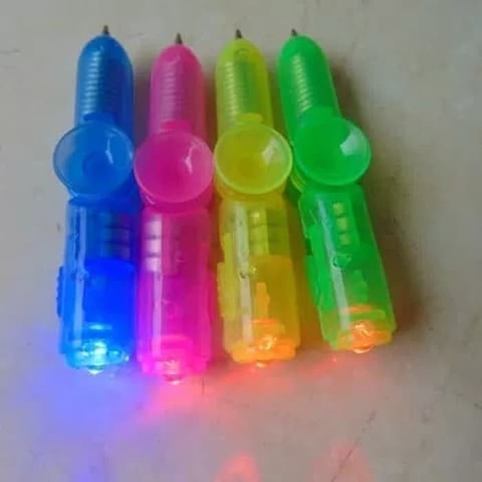 Pulpen Spinner Nyala Lampu Warna Warni Disko / Pen Spinner Led