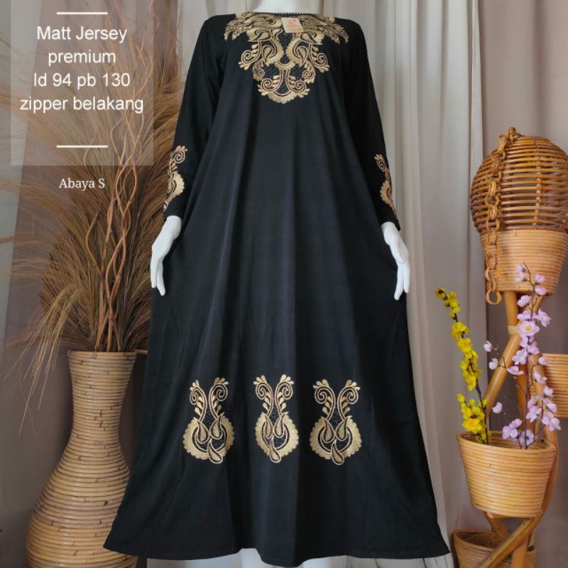 Gamis jersy polos hitam//gamis abaya hitam//abaya turkey//gamis buat kondangan simpel