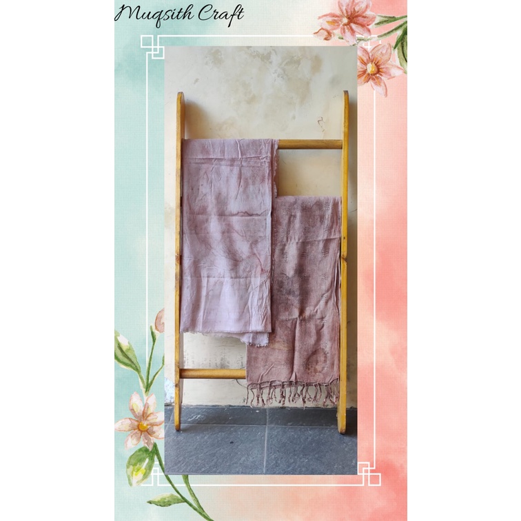 Kain Ecoprint Katun Daun Original Batik Taplak Kerudung