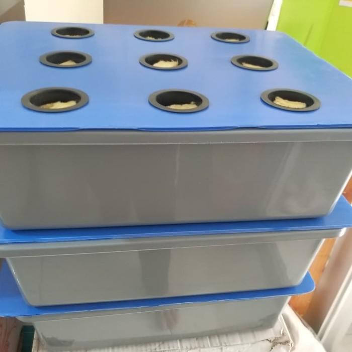 

Starterkit hidroponik 9 lubang paket lengkap packing kardus