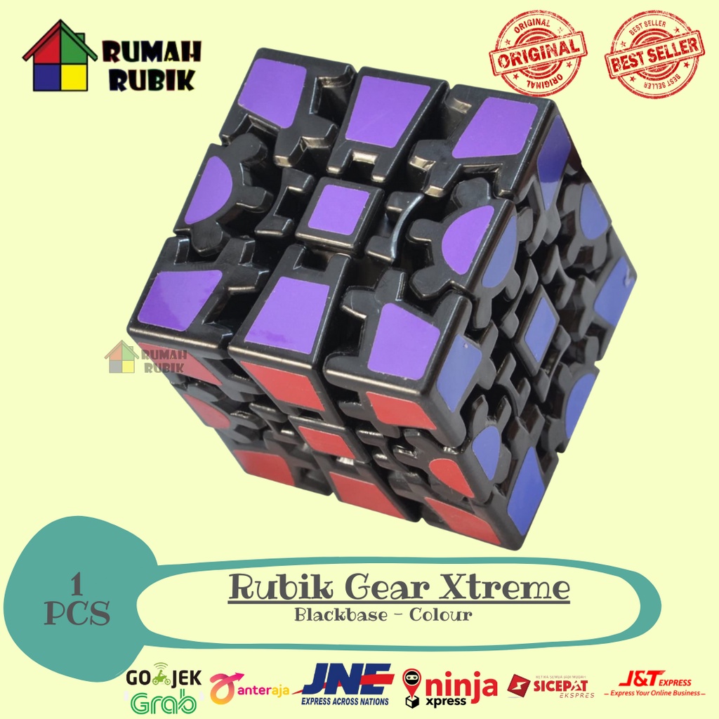 Rubik 3x3 Gear Xtreme Magic Cube Blackbase