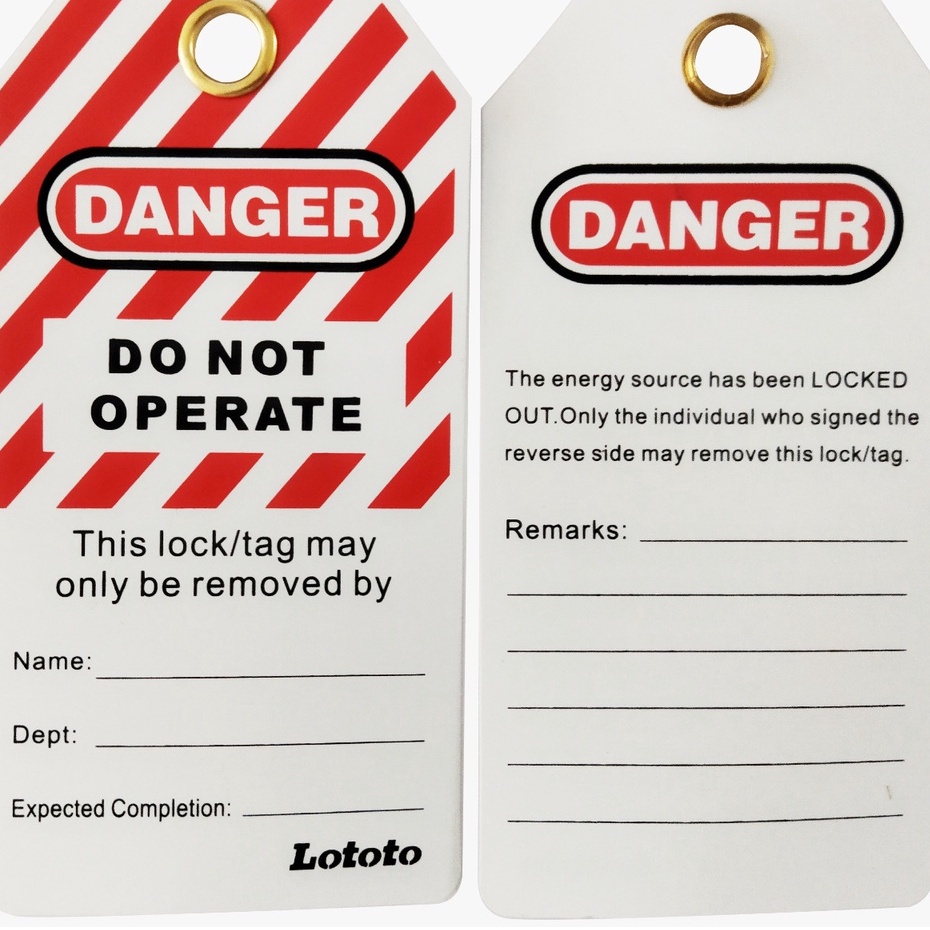 Jual LOTOTO L497A ENG Safety Lockout Tagout id Tags Dengan Bahasa ...