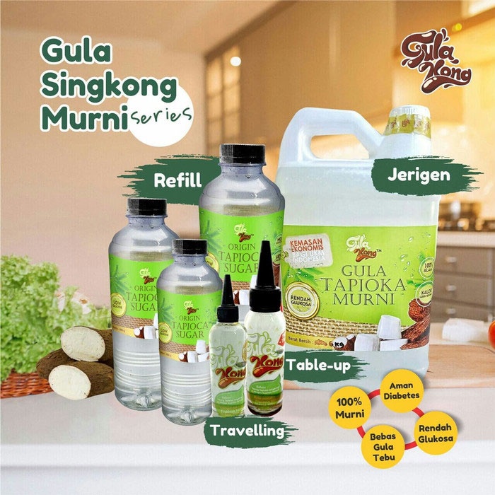 Gula Tapioka - Gula Diet - Gula Organik - Gula Singkong (GULAKONG) Table Up & 600 gr