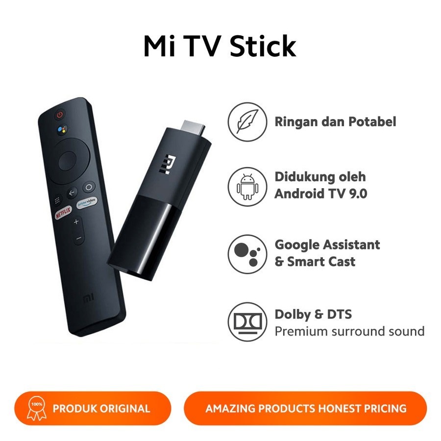 Xiaomi Mi TV Stick Android 9.0 Google Assistant &amp; Smart Cast